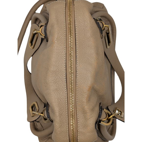 Chloe Calfskin Beige Neutral Leather Medium Paraty Shoulder Bag - Picture 3 of 16